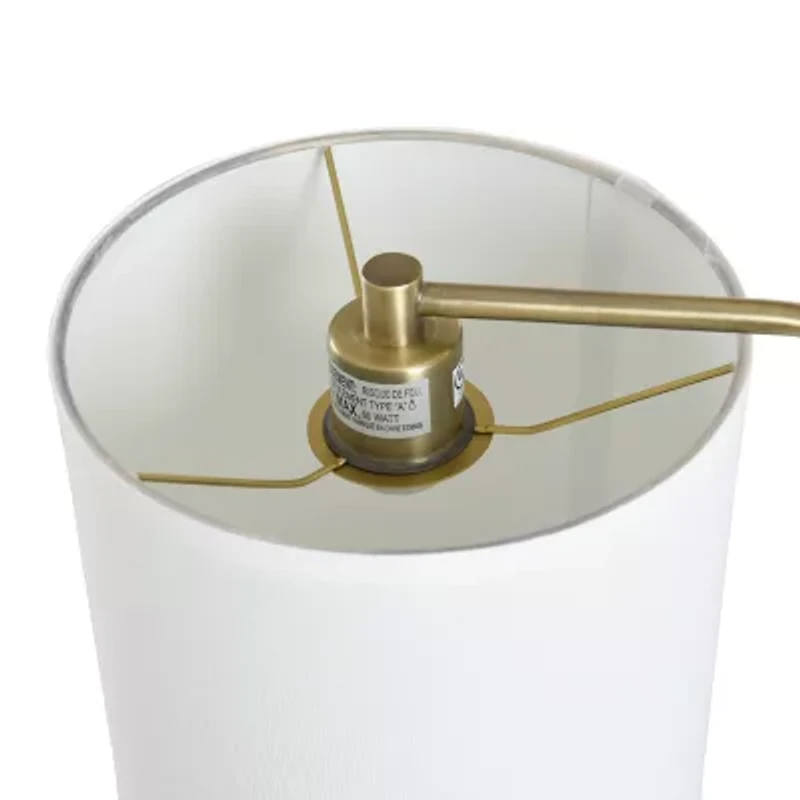 Collective Design By Stylecraft Brass Finish Metal Desk Lamp