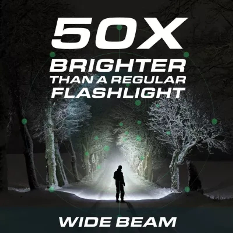 Bell + Howell Taclight Max Rechargeable Wide Beam Handheld Flashlight