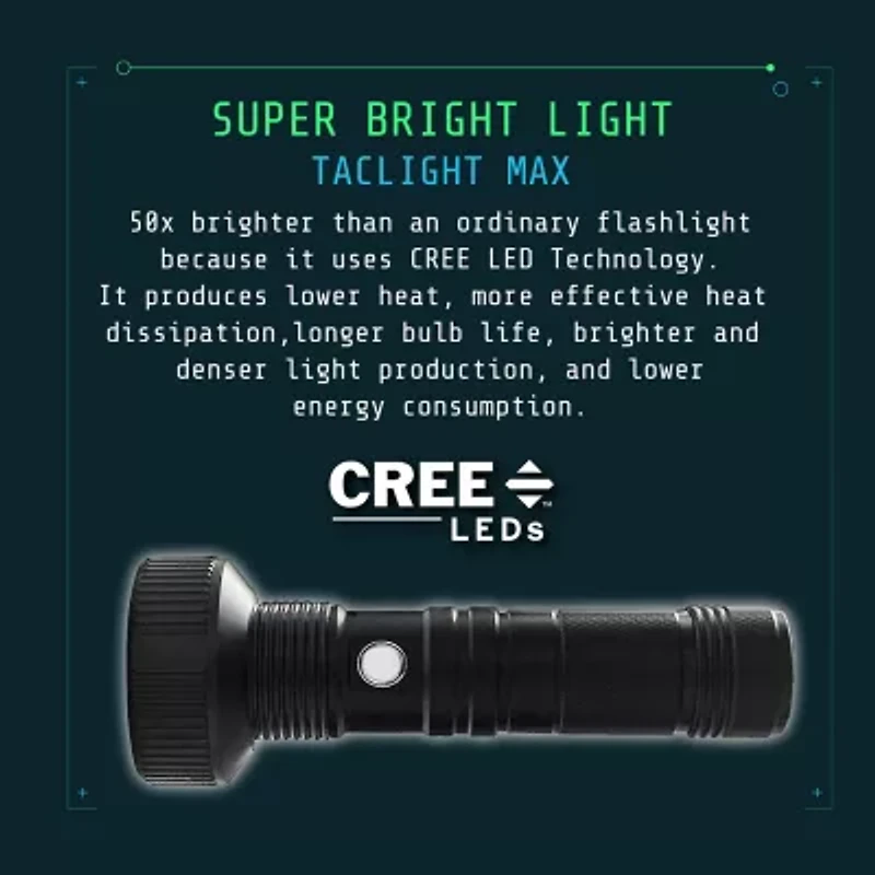Bell + Howell Taclight Max Rechargeable Wide Beam Handheld Flashlight