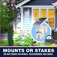 Bell + Howell Bionic Security Spotlight Extreme Solar Powered Motion Activated - White