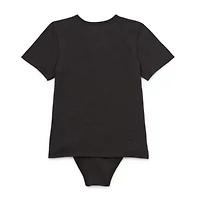 Thereabouts Little & Big Kid Boys Bodysuit Closure Easy-on + Easy-off Adaptive Crew Neck Short Sleeve