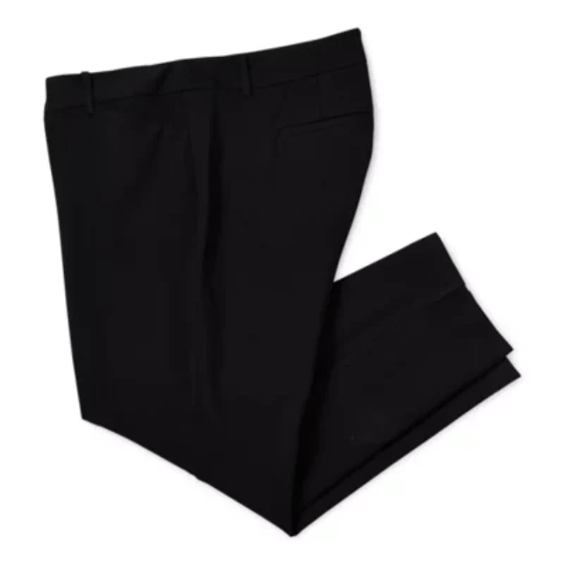 Liz Claiborne Adaptive Emma Ponte Womens Easy-on + Easy-off Seated Wear Straight Mid Rise Plus Ankle Pant
