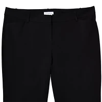 Liz Claiborne Adaptive Emma Ponte Womens Easy-on + Easy-off Seated Wear Straight Mid Rise Plus Ankle Pant