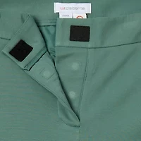 Liz Claiborne Adaptive Emma Ponte Womens Plus Easy-on + Easy-off Seated Wear Straight Mid Rise Ankle Pant