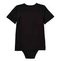 Thereabouts Little & Big Kid Boys Bodysuit Closure Easy-on + Easy-off Adaptive Crew Neck Short Sleeve