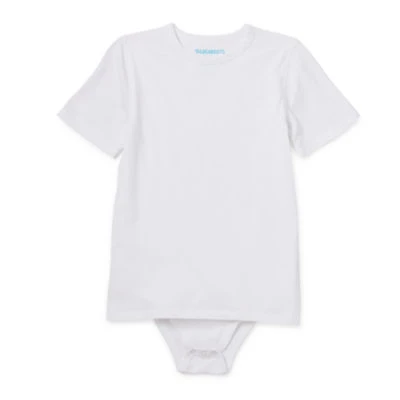 Thereabouts Little & Big Kid Boys Bodysuit Closure Easy-on + Easy-off Adaptive Crew Neck Short Sleeve