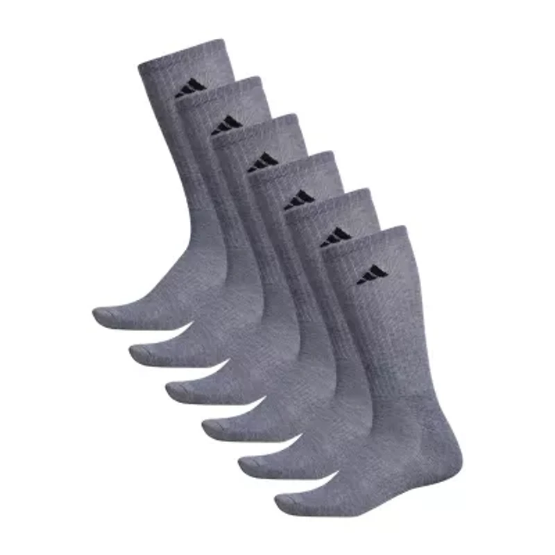 adidas Mens 6 Pair Crew Socks