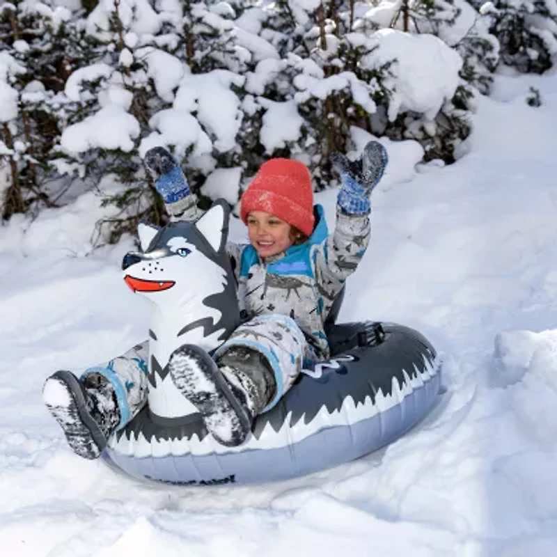 Pool Candy Artic Husky Inflatable Kids Snow Sled