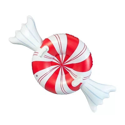 Pool Candy Peppermint Inflatable Adult Snow Sled