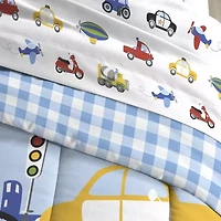 Dream Factory Trains and Trucks Complete Bed Set
