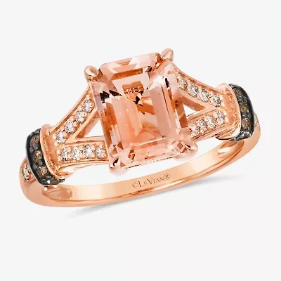 Le Vian® Grand Sample Sale™ Ring featuring 1 ¾ CT. Peach Morganite™ 1/6 CT. Nude Diamonds™  1/15 CT. Chocolate Diamonds® set in 14K Strawberry Gold®