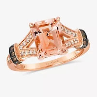 Le Vian® Grand Sample Sale™ Ring featuring 1 ¾ CT. Peach Morganite™ 1/6 CT. Nude Diamonds™  1/15 CT. Chocolate Diamonds® set in 14K Strawberry Gold®