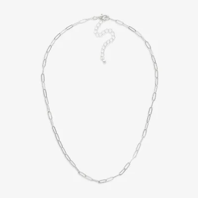 Mixit Womens Hypoallergenic 18 Inch Paperclip Chain Necklace