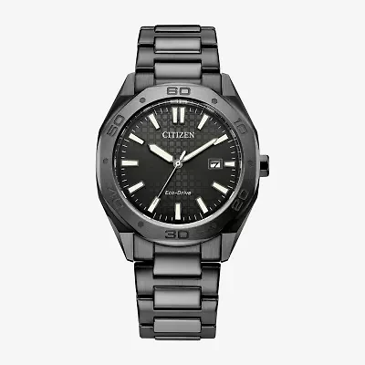 Citizen Mens Black Stainless Steel Bracelet Watch Bm7637-81h