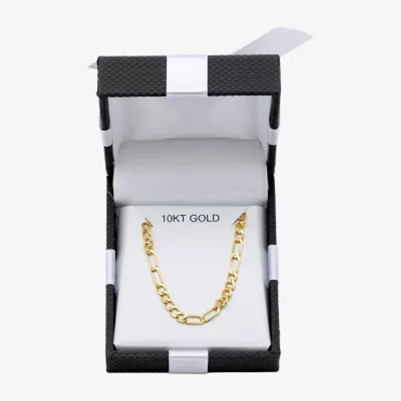 10K Yellow Gold 2.9mm 18" Hollow Figaro Chain