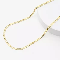 10K Yellow Gold 2.9mm 20-22" Semi-Solid Figaro Chain