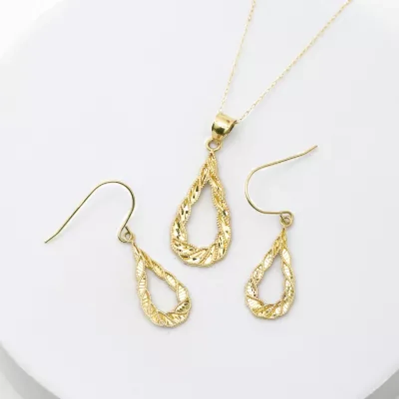 Womens 14K Gold Pear 2-pc. Jewelry Set
