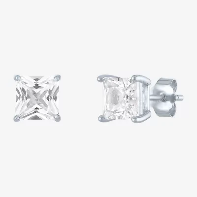 YES PLEASE! 2.5 CT.T.W. Princess Cut Lab-Created White Sapphire Stud Earrings in Sterling Silver