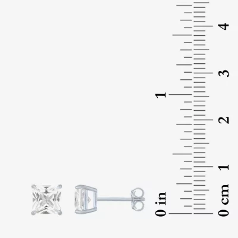 YES PLEASE! 2.5 CT.T.W. Princess Cut Lab-Created White Sapphire Stud Earrings in Sterling Silver
