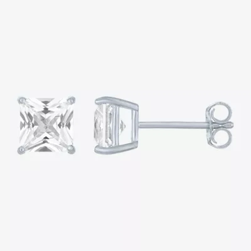 YES PLEASE! 2.5 CT.T.W. Princess Cut Lab-Created White Sapphire Stud Earrings in Sterling Silver