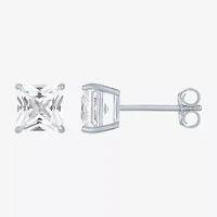 YES PLEASE! 2.5 CT.T.W. Princess Cut Lab-Created White Sapphire Stud Earrings in Sterling Silver