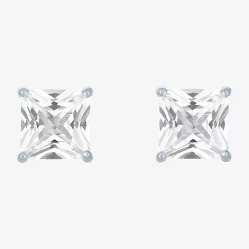 YES PLEASE! 2.5 CT.T.W. Princess Cut Lab-Created White Sapphire Stud Earrings in Sterling Silver