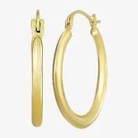 Womens 10K Gold 22mm Round Hoop Earrings