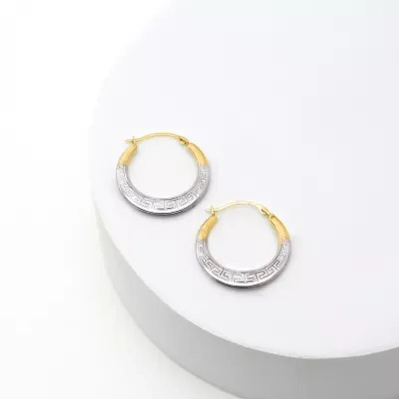 Womens 10K Gold 21mm Hoop Earrings