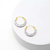 Womens 10K Gold 21mm Hoop Earrings