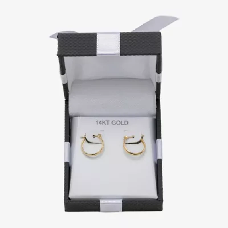 14K Gold Small Hoop Earrings 