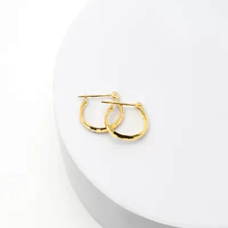 14K Gold Small Hoop Earrings 