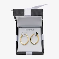 Diamond-Cut 14K Gold 18mm Hoop Earrings  