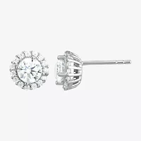 DiamonArt® 4 CT. T.W. White Cubic Zirconia Sterling Silver Round Earring Set