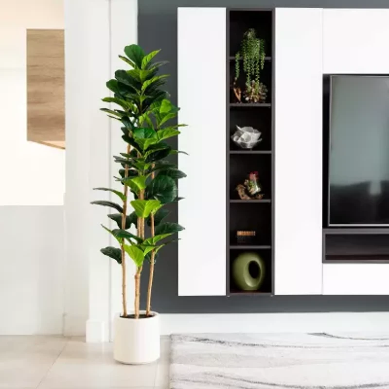 Nearly Natural 6ft. Green Fiddle Leaf Artificial Tree