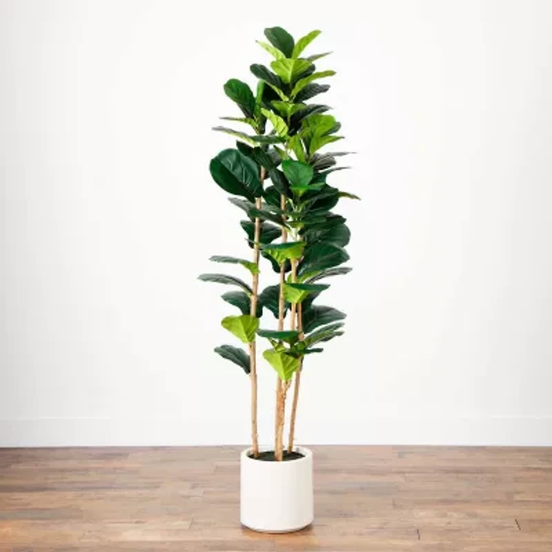 Nearly Natural 6ft. Green Fiddle Leaf Artificial Tree