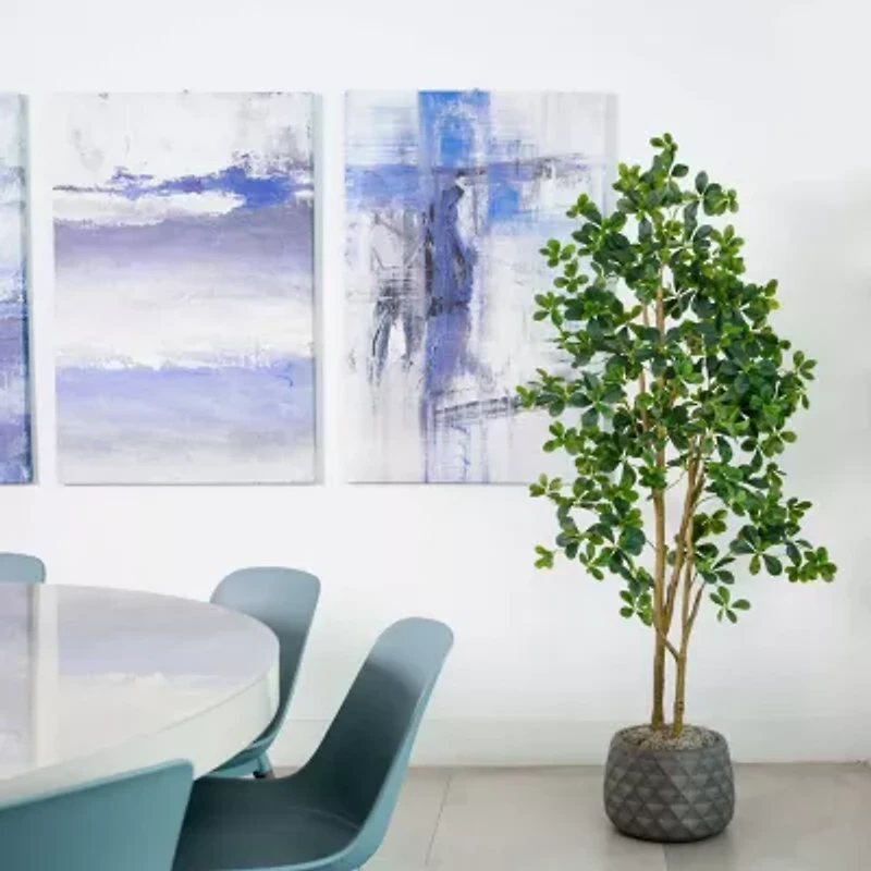 Nearly Natural 6ft. Green Black Olive Indoor Artificial Tree