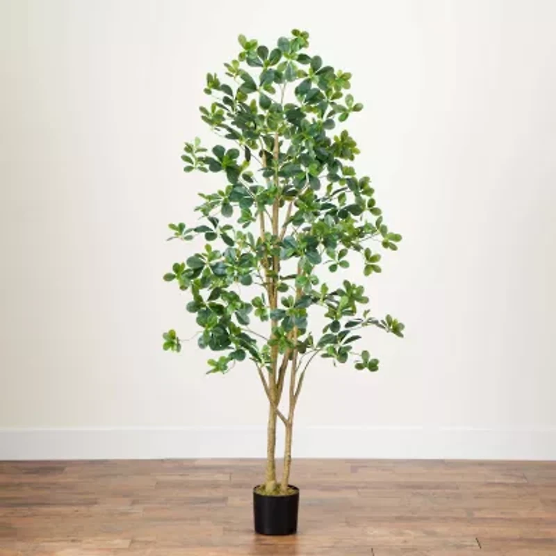 Nearly Natural 6ft. Green Black Olive Indoor Artificial Tree