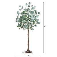 Nearly Natural 4ft. Green Lighted Eucalyptus Indoor Artificial Tree