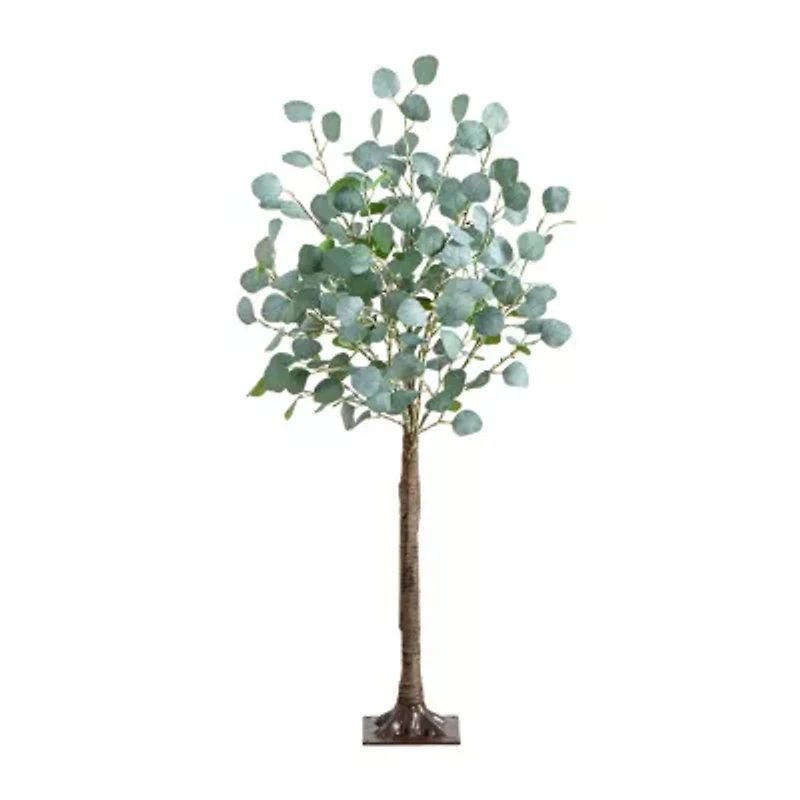 Nearly Natural 4ft. Green Lighted Eucalyptus Indoor Artificial Tree