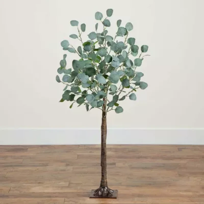 Nearly Natural 4ft. Green Lighted Eucalyptus Indoor Artificial Tree