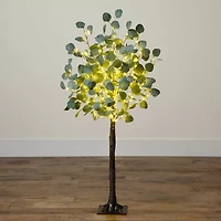 Nearly Natural 4ft. Green Lighted Eucalyptus Indoor Artificial Tree