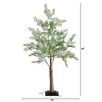 Nearly Natural 3ft. Green Lighted Cypress Artificial Tree