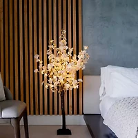 Nearly Natural 4ft. Pink Lighted Cherry Blossom Indoor Artificial Tree