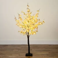 Nearly Natural 4ft. Pink Lighted Cherry Blossom Indoor Artificial Tree