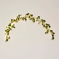 Nearly Natural 6.5ft. Green Lighted Eucalyptus Indoor Garland