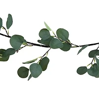 Nearly Natural 6.5ft. Green Lighted Eucalyptus Indoor Garland