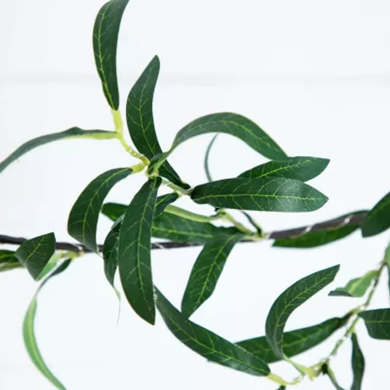 Nearly Natural 6.5ft. Green Lighted Olive Indoor Garland