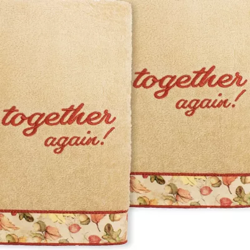 Linum Home Textiles Thanksgiving Together Again 2-pc. Hand Towel