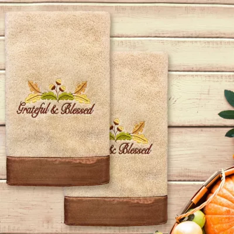Linum Home Textiles Blessed Embroidered 2-pc. Hand Towel