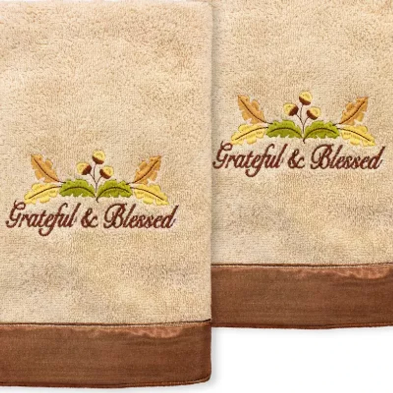 Linum Home Textiles Blessed Embroidered 2-pc. Hand Towel
